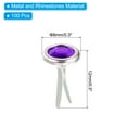 thumbnail image 2 of Unique Bargains Paper Fasteners, 0.5"x0.3" Mini Metal Rhinestone Round Head Fastener Split Pins for Craft, Dark Purple 100 Pcs, 2 of 6