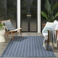 thumbnail image 4 of Nourison Reversible Indoor Outdoor Geometric Blue 6' x 9'Area Rug (6x9), 4 of 10