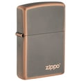 thumbnail image 3 of Zippo Rustic Bronze Zippo Logo Pocket Lighter, 3 of 3