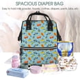 thumbnail image 4 of Yiaed Artoon Transport Print Multi-Function Travel Backpack Nappy Bags, Nursing Bag, Fashion Mummy, Roomy Waterproof for Baby Care, Stylish and Durable, 4 of 5