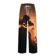 thumbnail image 4 of Satingcolo Men's Pajama Pants Halloween Skulls Black Sleep Bottoms Lounge Sleepwear Pockets Drawstring, 4 of 6
