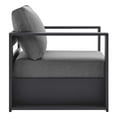 thumbnail image 3 of Modway Tahoe Outdoor Patio Powder-Coated Aluminum Armchair in Gray Charcoal, 3 of 8