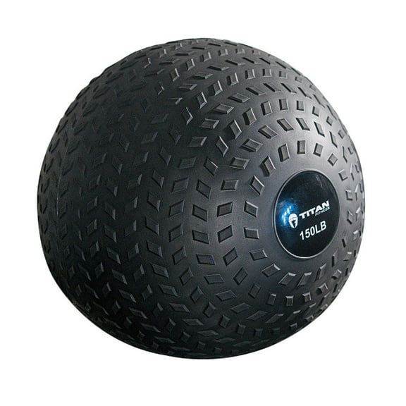 Titan Fitness 150 LB Rubber Tread Slam Ball, Dead Bounce, 14in Diameter, Weight Workout - Throw, Catch, Slam, Twist