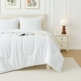 thumbnail image 1 of Beddora 3-Piece Ultra-Soft Comforter Set, All-Season, Wrinkle-Free, Lightweight Microfiber, Hypoallergenic – Queen – Bright White, 1 of 6