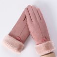 thumbnail image 2 of Guantes cálidos de gamuza de invierno, guantes gruesos con forro polar, guantes de pantalla táctil para teléfono móvil para mujer, 2 of 6