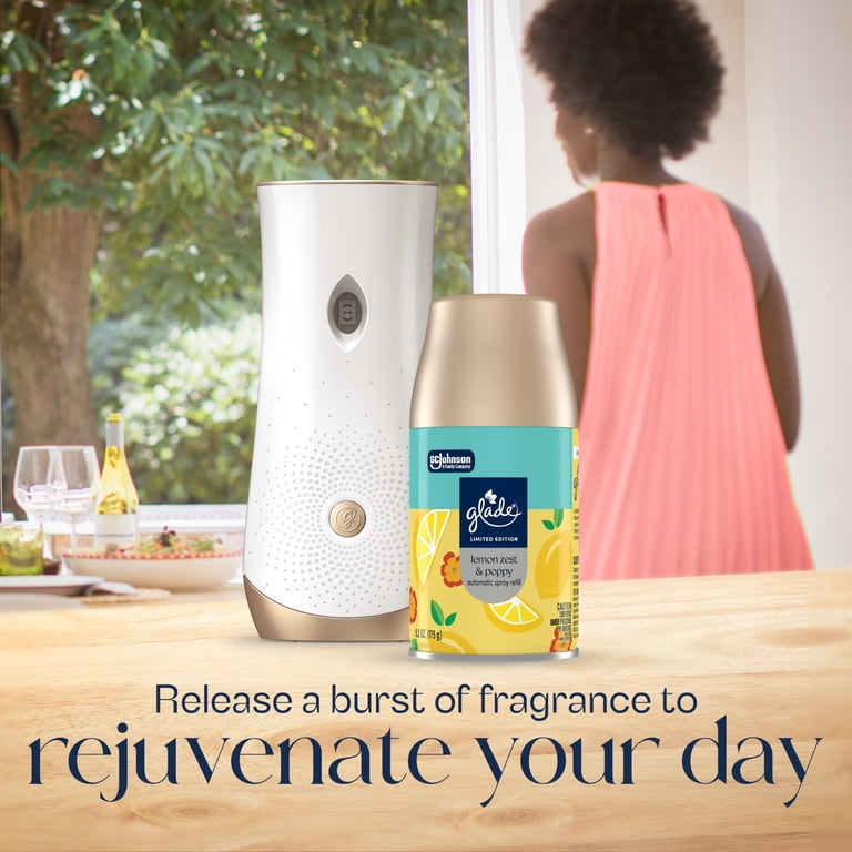 Glade® PlugIns®, Lemon Zest & Poppy, Large Auto refills, 6.2 oz, 1