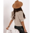 thumbnail image 3 of Sherrylily Spring Women Puff Short Sleeve Sweater Tops Crew Neck Casual Blouses, 3 of 5