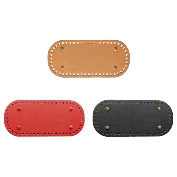 Piezas de repuesto para bolsos de mano, pretaladrados, endurecidos, para tejer a mano, para hacer bolsos de hombro, con clavos en la parte inferior, para mascotas Rojo Negro Marrón