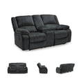 thumbnail image 6 of Ashley Furniture Draycoll Contemporary Polyester Reclining Function Loveseat, Slate, 6 of 11