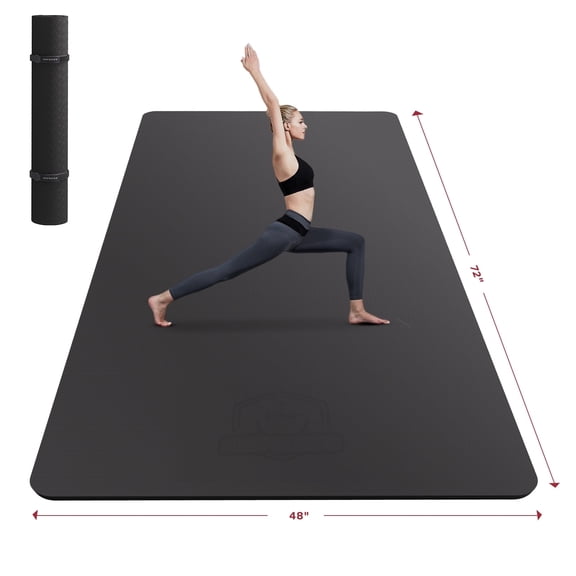 Extra Large Yoga Mat - Multiple Sizes (43x72" to 54x78"), Non-Slip Thick Yoga Mat, Eco-Friendly Workout Mat & Exercise Mat for Home Yoga, Pilates, Stretching
