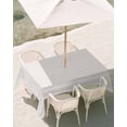 thumbnail image 2 of Outdoor Tablecloth with Umbrella Hole, Farmhouse Beige White Striped Spillproof Waterproof Outdoor Table Cover, Modern Stripes Patio Tablecloths for Party Picnic Camping, Rectangle 60"x120", 2 of 9