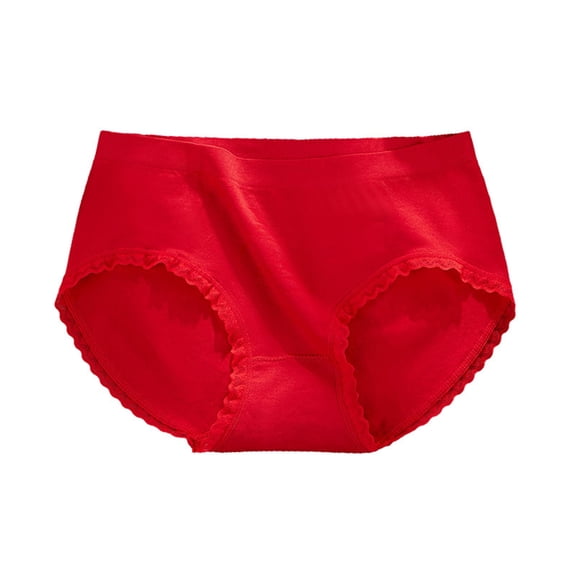 hoksml Red Graphene Panties for Women - Solid Color Health-Care Underwear, Comfortable and Breathable Briefs