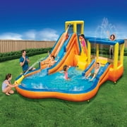 Banzai Inflatable Slide N Bounce Spash Park Water Park - 3 Levels of Fun!