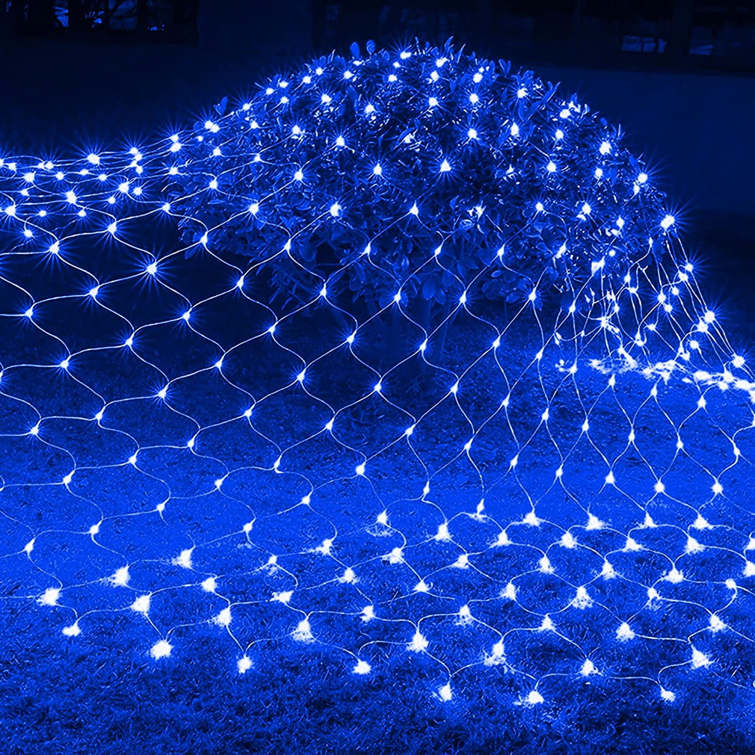 Net Mesh String Lights Solar Light Outdoor Waterproof Christmas Lights Decor for Bushes Garden Party Xmas Tree