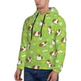 thumbnail image 3 of Lsque Guinea Pigs Pattern Casual Men's Hoodie,Hooded Sweatshirt with Kangaroo Pocket,Pullover Hoodie-Small, 3 of 7