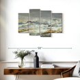 thumbnail image 3 of Elephant Stock Golden Rocks Wall Art - Horizontal Multi Panel Canvas - Living Room Wall Decor - Abstract Multi Panel - Blue And Gold Decor By Patricia Pinto - 36" x 22", 3 of 8