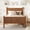 Light Walnut, variant on Euroco Wood Twin Size Platform Bed with Headboard and Footboard, Dark Walnut