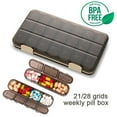thumbnail image 1 of Visland Pill Compartment Storage Box Large Capacity Medicine Dispenser 7 Days Weekly Pill Box Pillbox, 1 of 8
