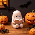 thumbnail image 7 of Voglyf Cute Ghost Reading Book, 3D Resin Halloween Figurine Lamp With Warm Light for Study Room, Party, Indoor Decor, Spooky Season, As A Funny Halloween Gift And Desk Decoration, 7 of 7