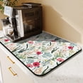 thumbnail image 2 of Washable Rubber Leaves Multicolored Flower Dish Drying Mats for Kitchen Counter Home Large Coffee Bar Pad Accessories and Decor for Utensils Stemware 23.5''x15.5'', 2 of 7