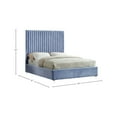 thumbnail image 3 of Candace Sky Blue Velvet Full Bed-Color:Sky Blue Velvet,Style:Contemporary, 3 of 6