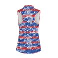 thumbnail image 2 of HUIACONG Star Stripe Sleeveless Golf Shirt, Soft Golf Sleeveless Tank for Hiking Sport, Breathable Stretchy Womens Golf Shirt, 2 of 7