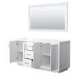 thumbnail image 2 of Wyndham Collection Miranda 66" Wood Double Bathroom Vanity in White/Nickel Trim, 2 of 5