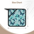 thumbnail image 3 of Disketp Blue Floral with Butterflies Pot Holders Kitchen Insulation Mats Heat Resistant Pot-Holder Oven Anti-Scald Pads for Cooking Baking, 7.1*7.1inch, 3 of 8