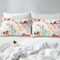 thumbnail image 4 of Flower Horse Twin Bed&nbsp;Sheets Set for Kids Girls Boys,Cute Floral Horse Bedding Set,Country Farmhouse Animal Print Sheets Colorful Flowers Plant Leaf Fitted Sheet Set 3Pcs, 4 of 6