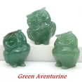 thumbnail image 5 of K-KED Natural Green Aventurine Quartz Crystal Stone Owl Carved Lucky Charms Mini Decor, 5 of 9