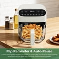thumbnail image 4 of FREE VILLAGE 4.5 QT Air Fryer,1500W Portable Airfryer with Digital Touch Control 8 Cooking Presets and Visible Window,Dishwasher Safe Basket with No Coating,Up to 400°F - White, 4 of 9