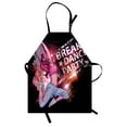 thumbnail image 1 of Youth Apron Break Dance Party Poster Design with a Teen Girl Jumping Disco Nightclub Lifestyle, Unisex Kitchen Bib Apron with Adjustable Neck for Cooking Baking Gardening, Multicolor, by Ambesonne, 1 of 3