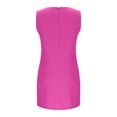 thumbnail image 5 of Summer Dresses For Women Fashion Women's Square Neck Sleeveless Zipper Solid Dresses Casual Comfortable All Occasio Hot Pink XS, 5 of 8