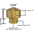 thumbnail image 2 of GFDYREE Brass Firework Column Garden Square Pool Pond Water Fountain Spray Head (Brass, G:3/4\u201d), 2 of 4