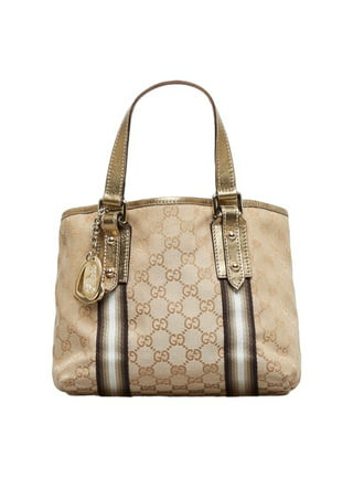 Gucci Pre-owned logo-charm GG Canvas Tote Bag - Brown