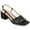 Black, variant on Womens Shayana Multi Strap Sling Back Dress Sandals, Widths Available