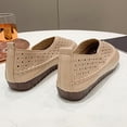 thumbnail image 4 of B91xZ Mocassins Classiques pour Femmes Largeur Grand Bout Rond Talon Bloc Chaussures, Kaki 6.5, 4 of 5
