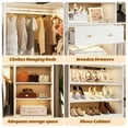 thumbnail image 5 of Homieasy Closet system with 2 wooden drawers, 6 hanging rods and corner tower, corner closet system with hanging, L-shaped walk-in wardrobe organizer, 2000+ lbs capacity, set of 3, White, 5 of 7