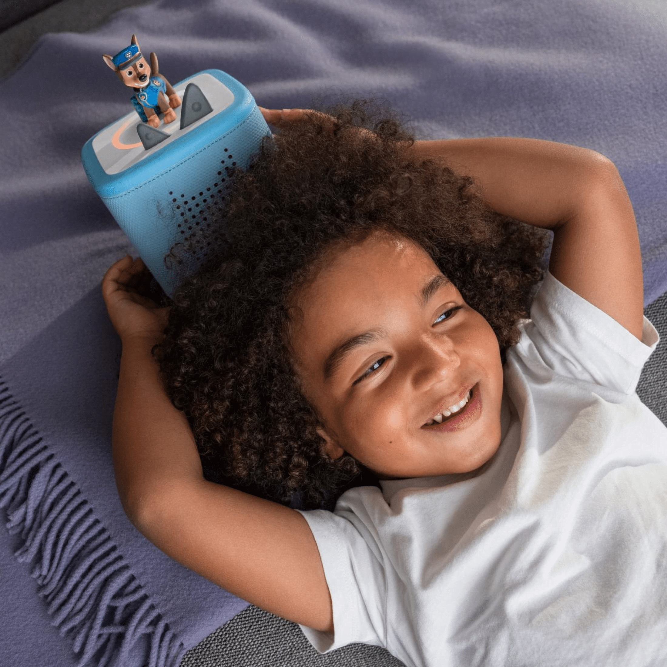 tonies Toniebox 2 Screen-Free Audio Player Bundle with PAW Patrol Chase Tonie , Age Group 3+, Sky Blue