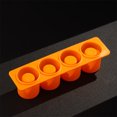 thumbnail image 3 of Matsuzay Herramientas para cubitos de hielo de 4 agujeros, bandeja para moldes, fabricante fácil de beber, compacto, Flexible, ligero para Barra de herramientas Naranja, 3 of 6