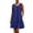 *Blue, variant on ClodeEU Women's Round Neck Ruffle Sleeveless Tiered Mini Dress with Pockets,Casual Summer Loose Dress Army Green,Women's Plus L