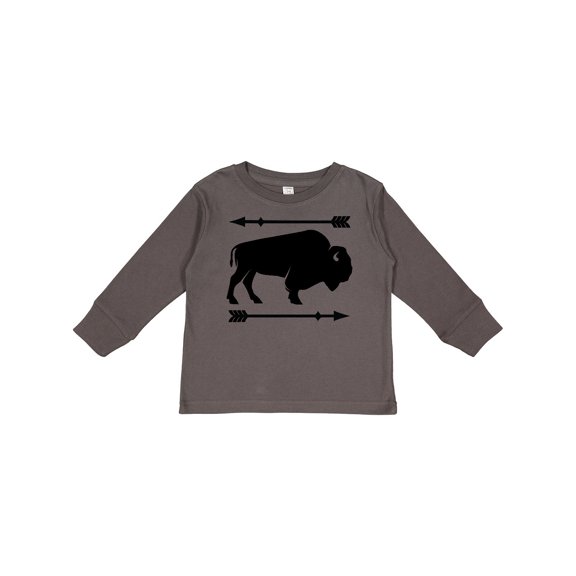 Inktastic Buffalo Cute Animal Western Boys or Girls Long Sleeve Toddler T-Shirt