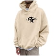 thumbnail image 3 of Valora Men Sweatshirt Men's Hooded Sweatshirt for Casual Style with European Embroidery Versatile Hoodie Cardigan Top for Men and Women Khaki M, 3 of 7