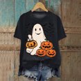 thumbnail image 2 of Towmus Women Halloween T-Shirt Cute Ghost Fall Pumpkin Shirts Casual Graphic Tees Short Sleeve Tops, 2 of 4