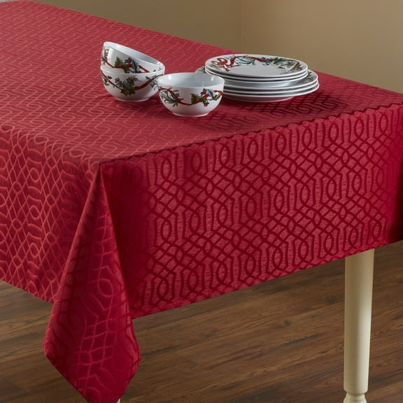 BrylaneHome Jacquard Tablecloth