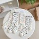 thumbnail image 1 of 4 pares de calcetines a rayas de lunares de colores para mujeres y niñas calcetines blancos transpirables apilados JM MX-0136400FYD, 1 of 5