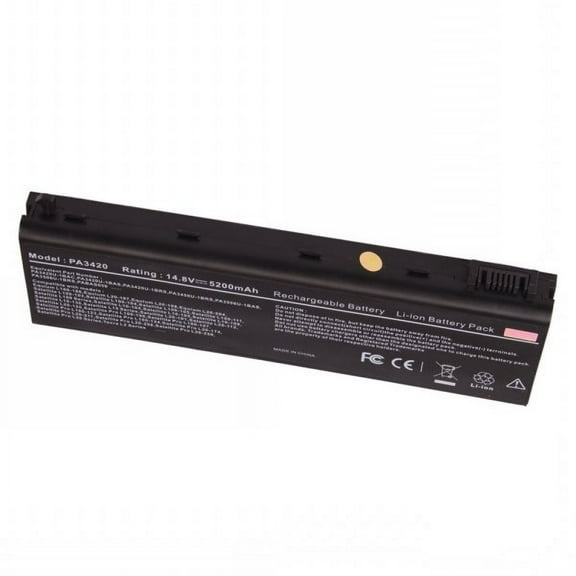 Compatible Notebook Laptop Battery for Toshiba Satellite L25 Series - 8 cells 4400mAh Black