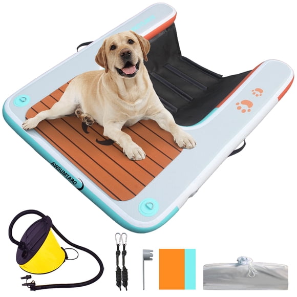 Rampa inflable en balsa para perros Awsumtaro, deportes acuáticos, flotante