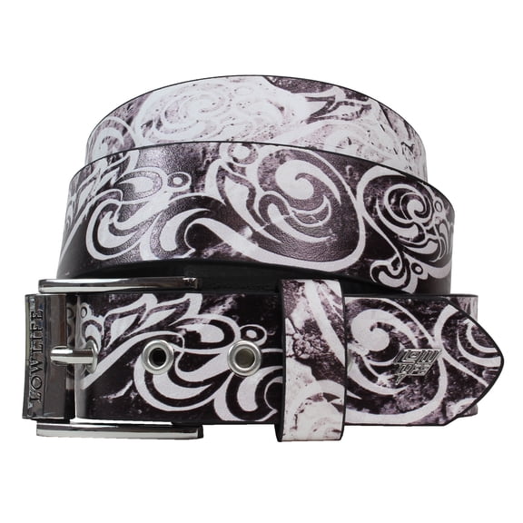 Chantale Coady Picture House Tattoo Leather Belt [Black and White]