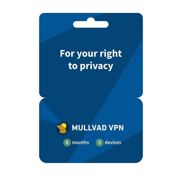 VPN Mullvad VPN 6 meses 5 dispositivos Protección de la privacidad